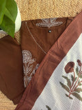 CHOCOLATE BROWN COTTON SUIT