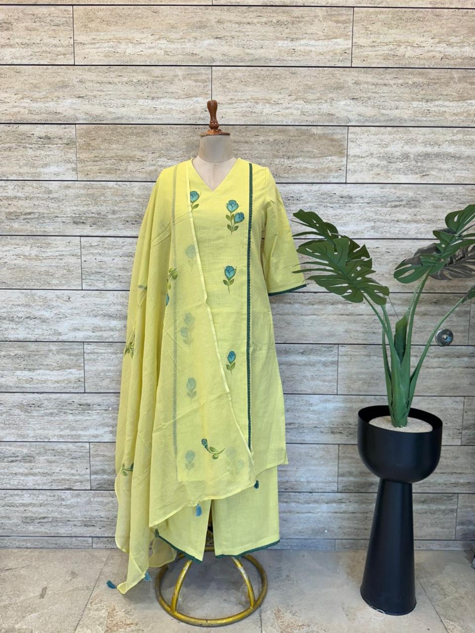 HAND BRUSH PAINTED KOTA SUIT