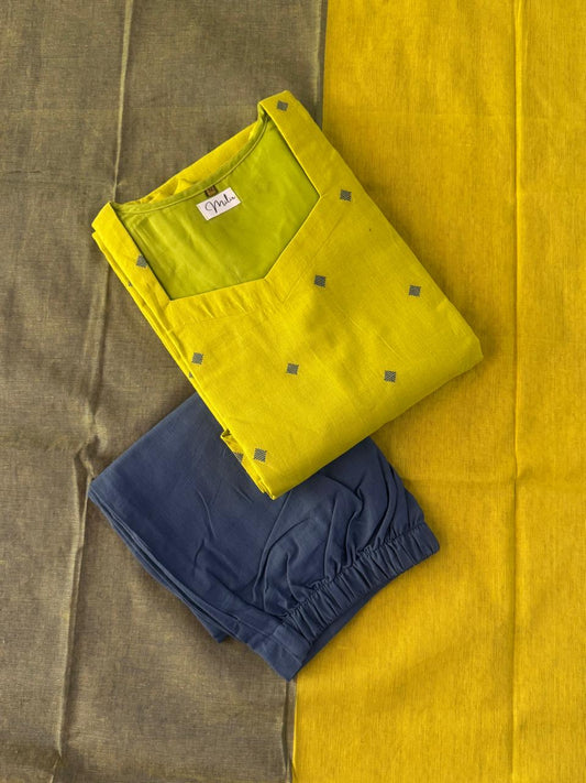 LEMON YELLOW HANDLOOM SUIT