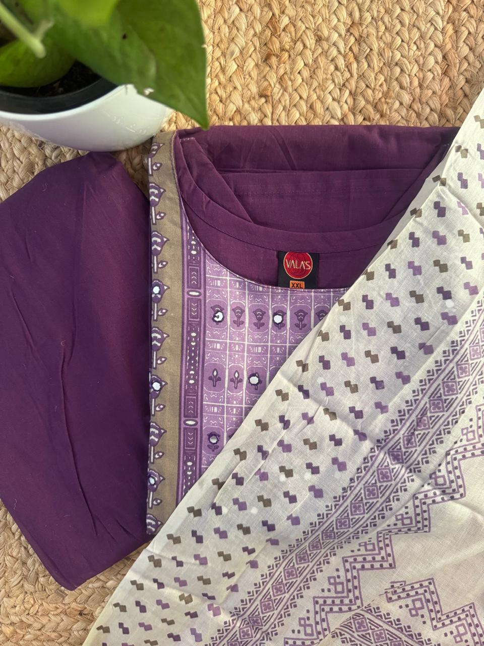 PURPLE COTTON SUIT