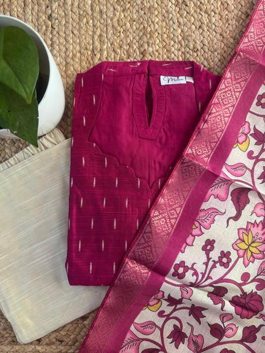 LOTUS PINK RAW SILK SUIT
