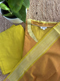YELLOW HANDLOOM COTTON SUIT