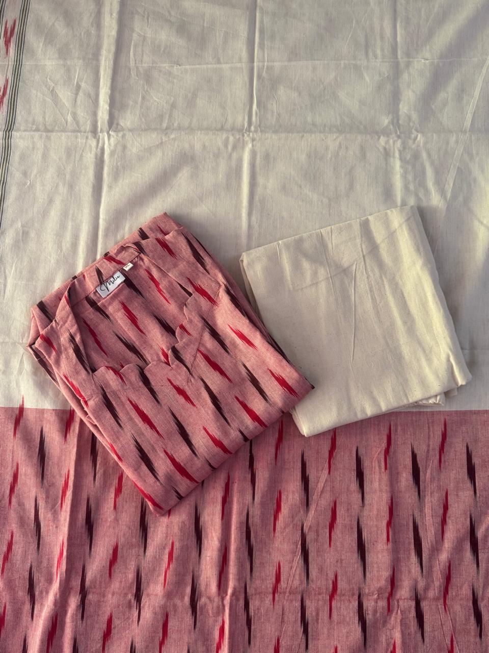 PASTEL PINK IKKAT SUIT