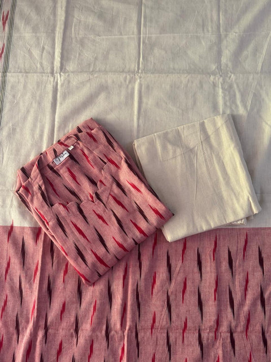 PASTEL PINK IKKAT SUIT