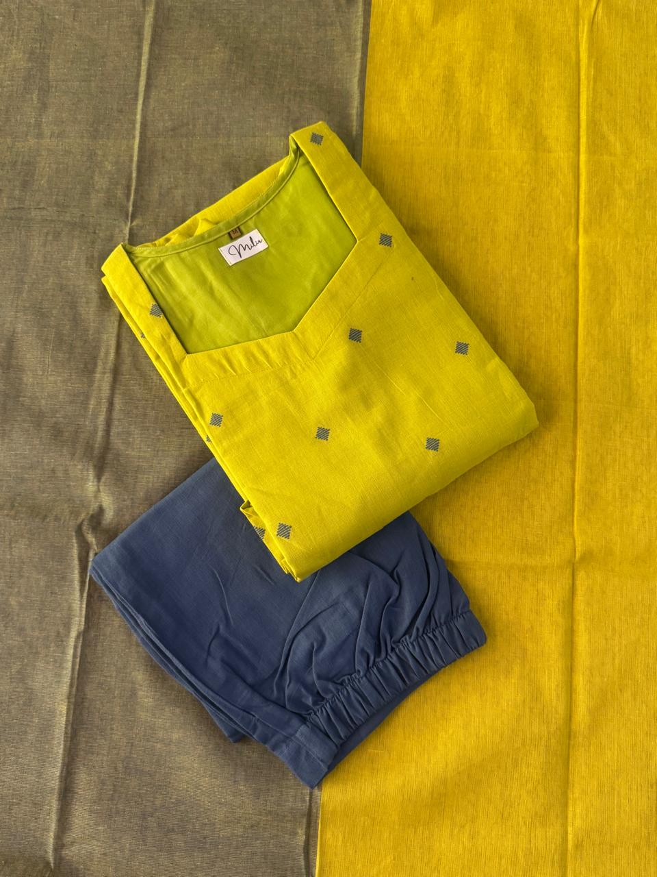 LEMON YELLOW HANDLOOM SUIT