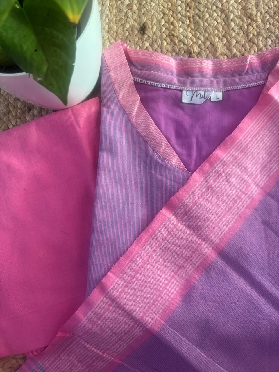 LAVENDER HANDLOOM COTTON SUIT