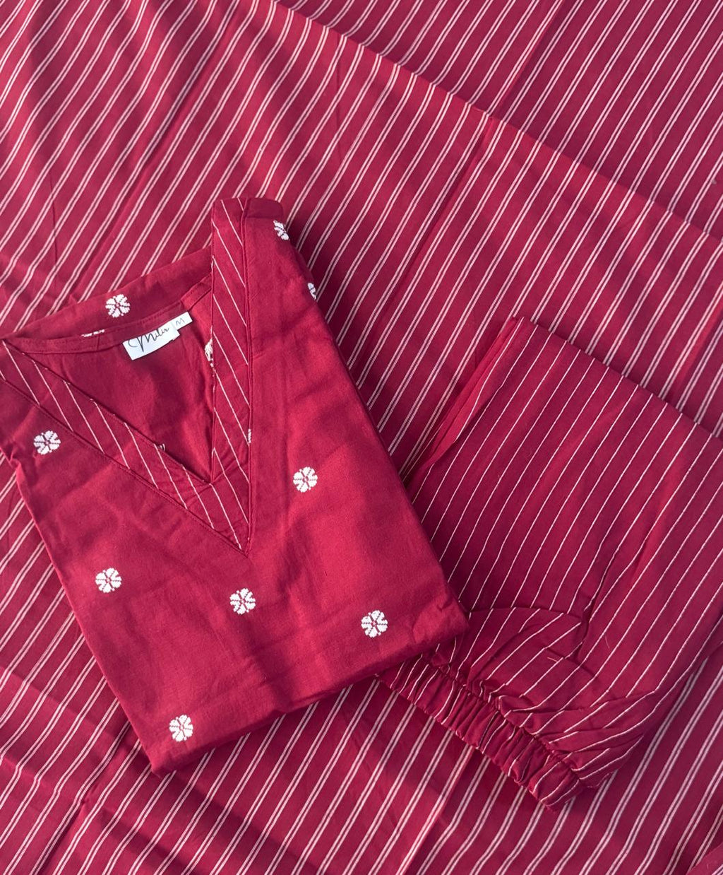 NARUMUGAI MAROON SUIT