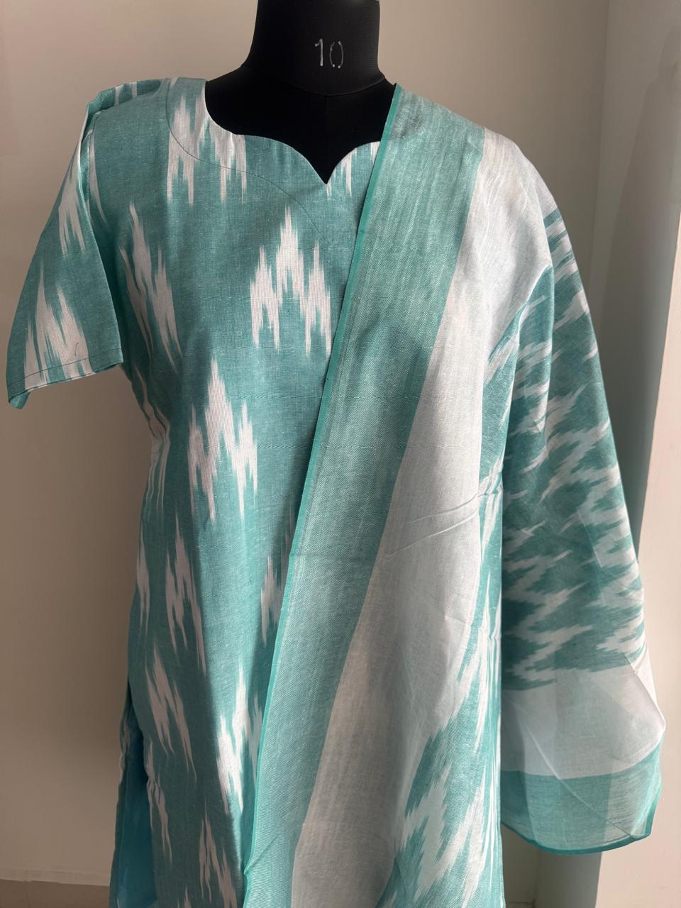 AQUAMARINE IKKAT SUIT