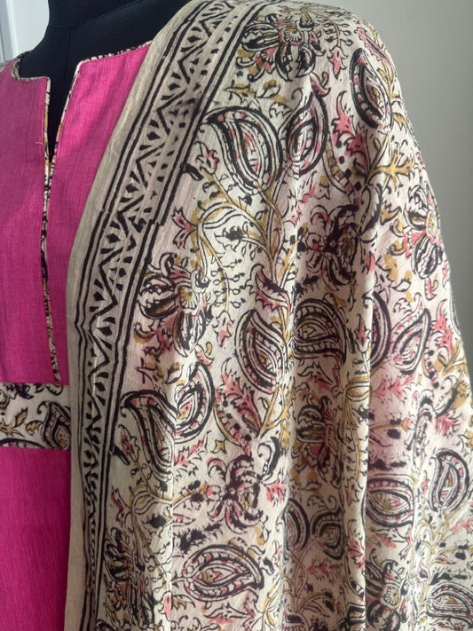 PINK KALAMKARI COTTON SUIT