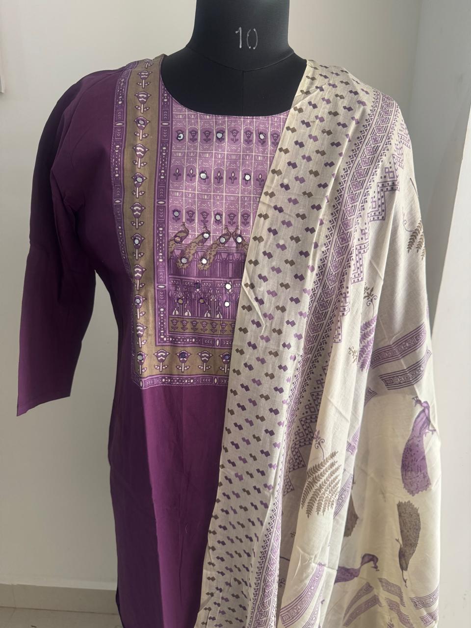 PURPLE COTTON SUIT