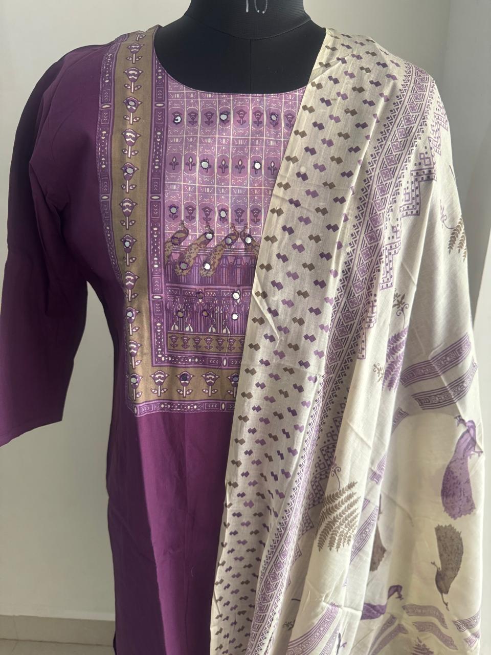 PURPLE COTTON SUIT