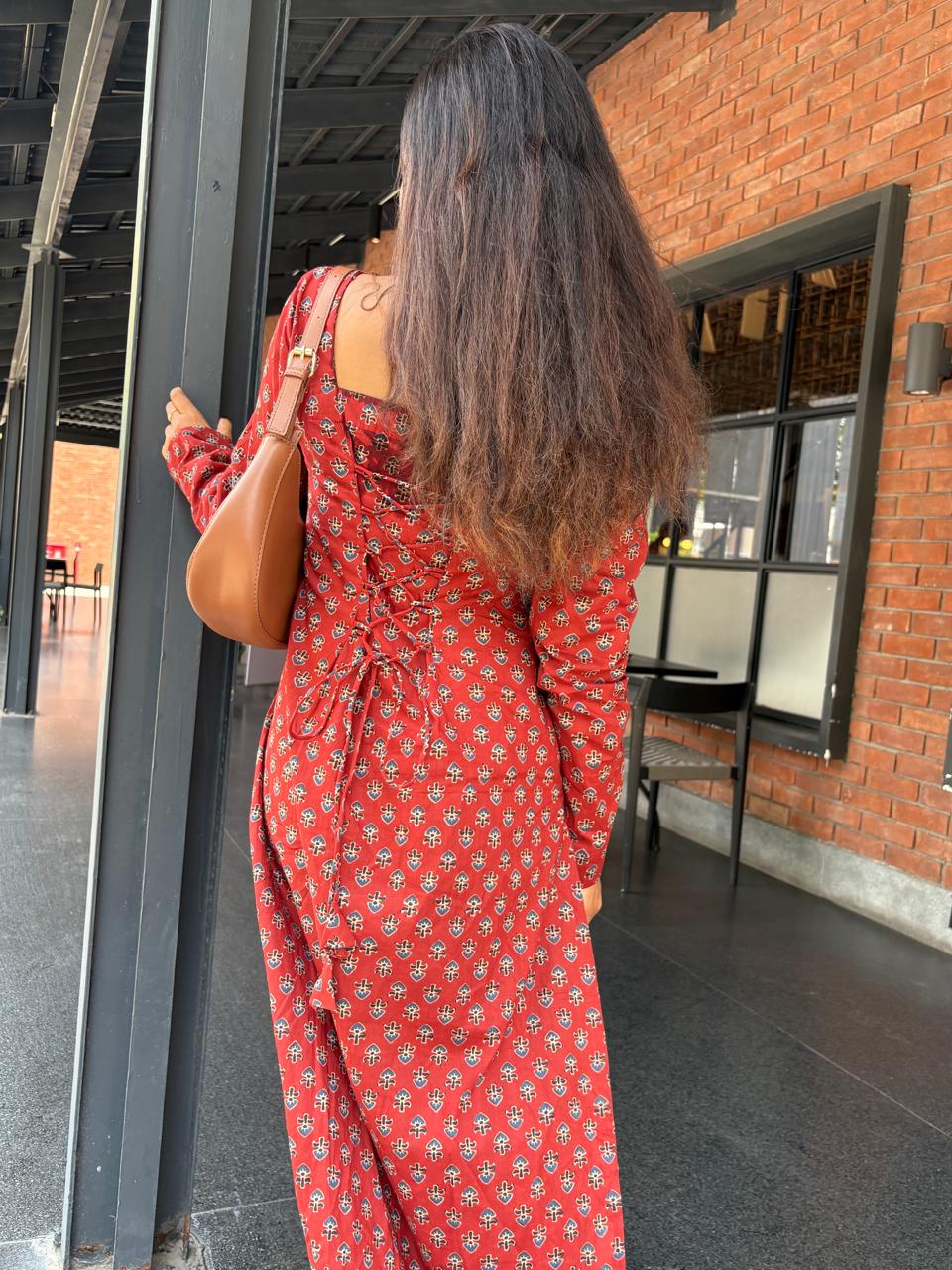 AJRAKH BACK KNOTTED KURTI