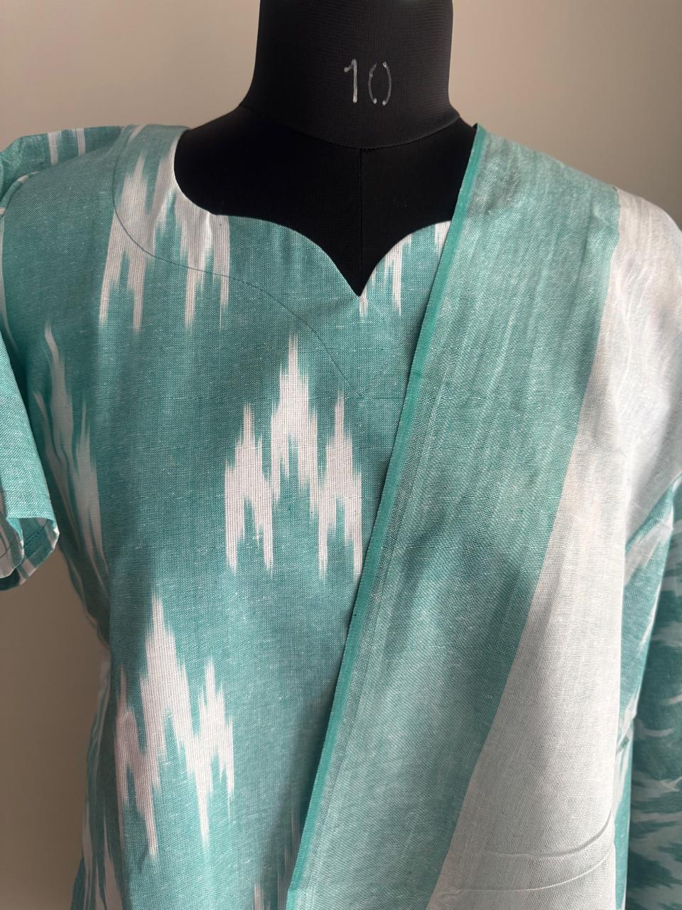 AQUAMARINE IKKAT SUIT