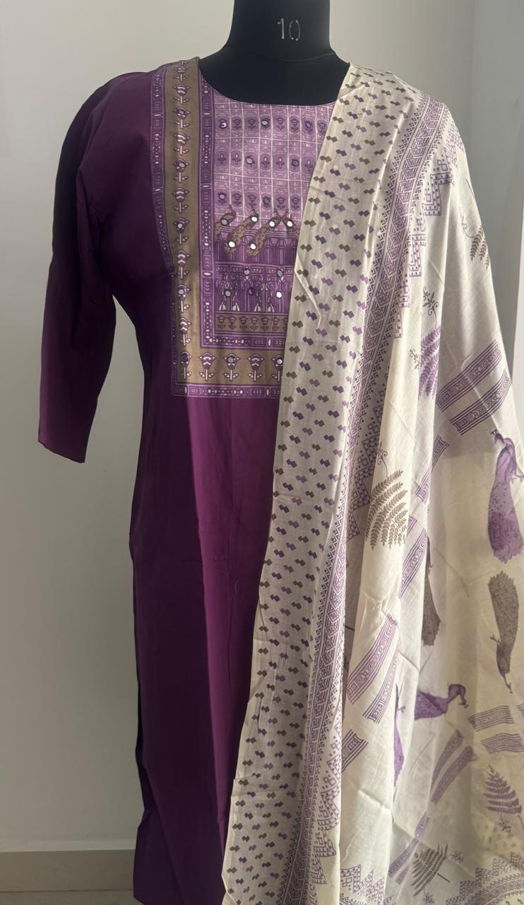 PURPLE COTTON SUIT