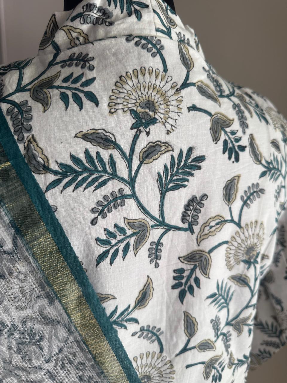 NARAYANNN CHECKED RAW SILK SUIT