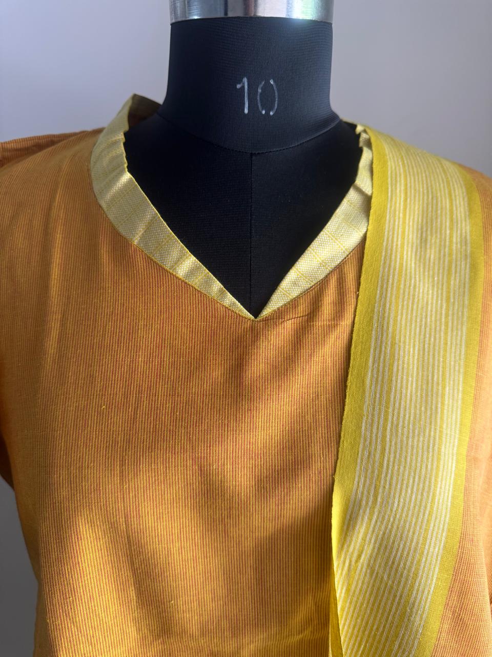 YELLOW HANDLOOM COTTON SUIT