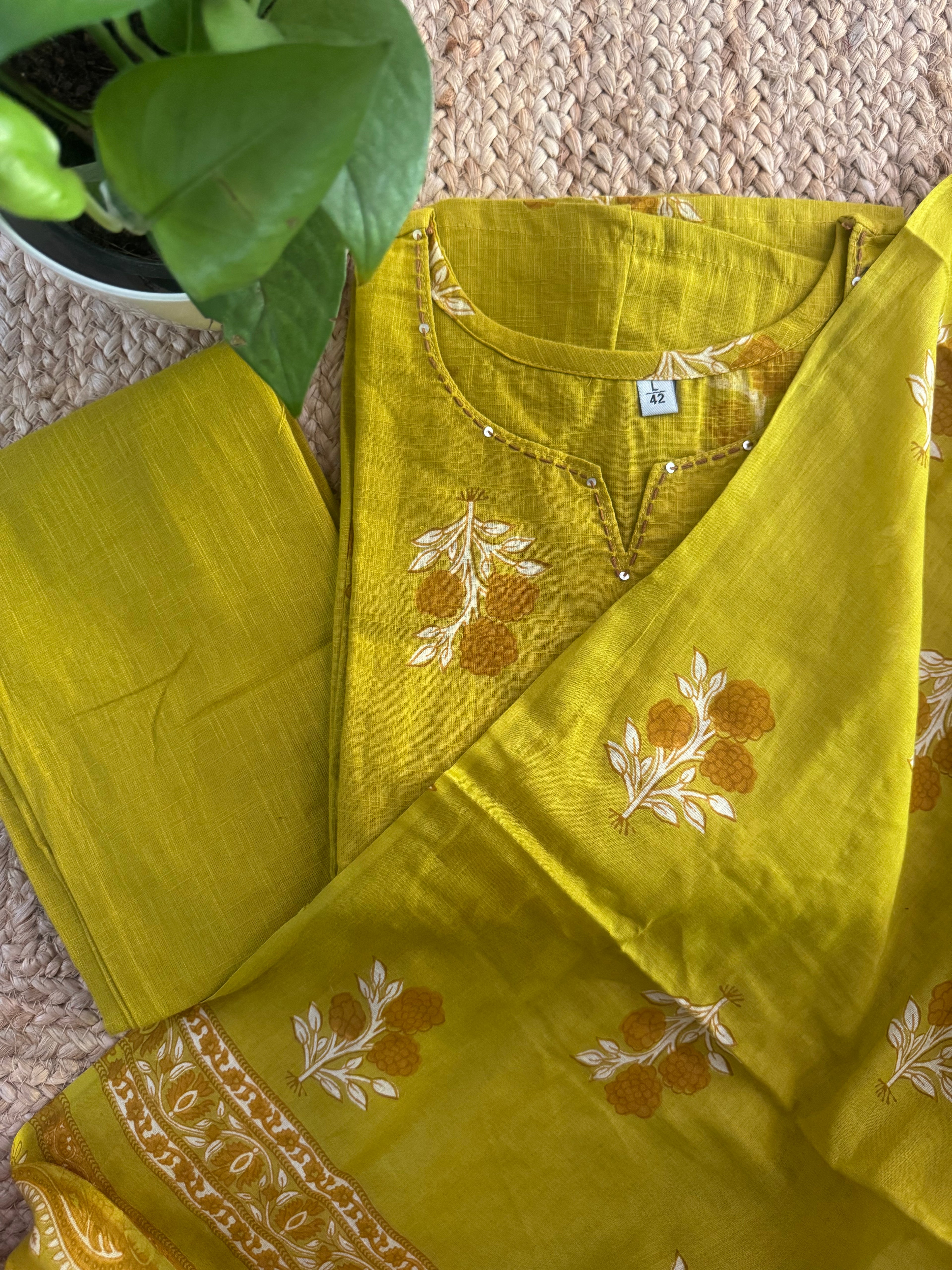 MARIGOLD COTTON SUIT