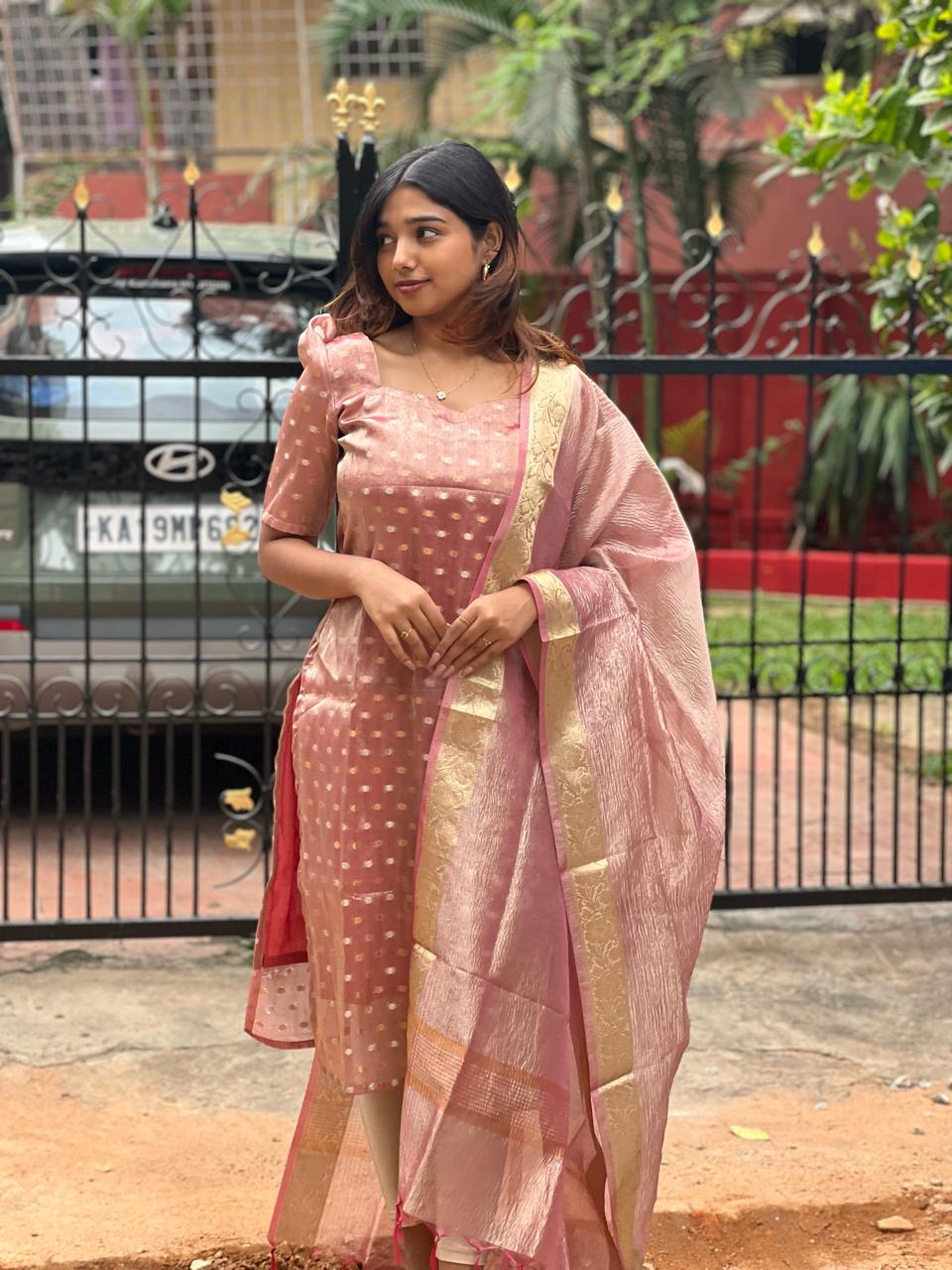 Shimmer kurti with dupatta