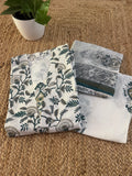 Teal white cotton set